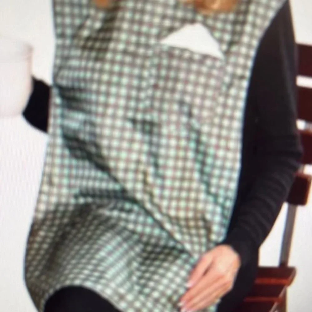 Tidy Top/Bib Reversible Pocket Waterproof Green/Brown Plaid Travel Home Car OS